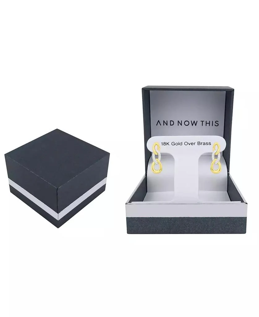 And Now This Crystal Link Drop Post Earrings 4