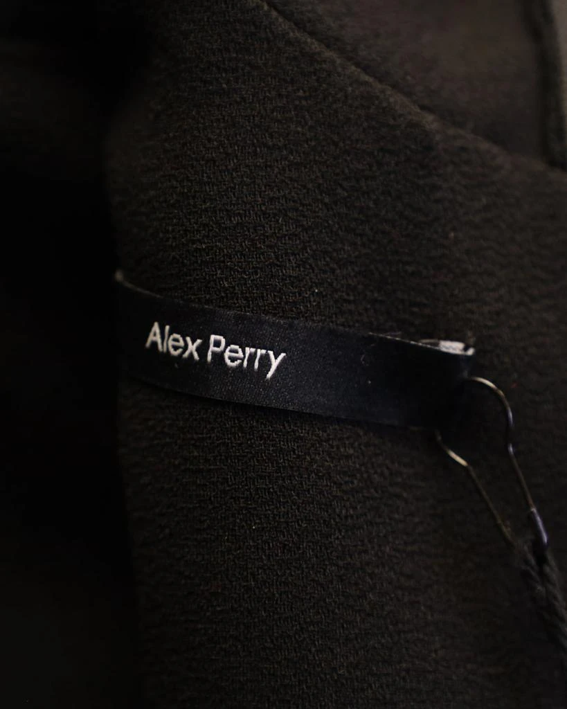 Alex Perry Mock Neck Dress in Black Triacetate 3