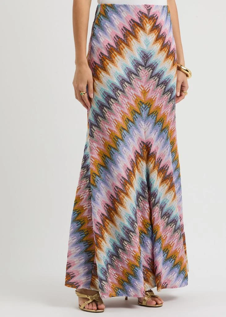 Missoni Zigzag metallic fine-knit maxi skirt  2