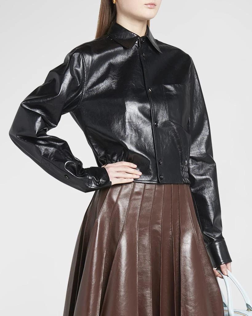 Bottega Veneta Smooth Nappa Leather Short Jacket 2
