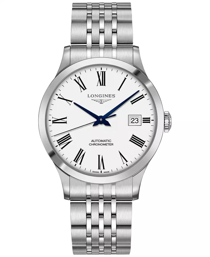 Longines Men
s Swiss Automatic Record Collection Stainless Steel Bracelet Watch 40mm 1
