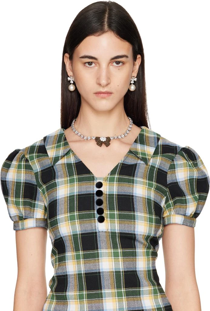 Shushu/Tong YVMIN Edition Fabric Bow Gemstone Necklace 2