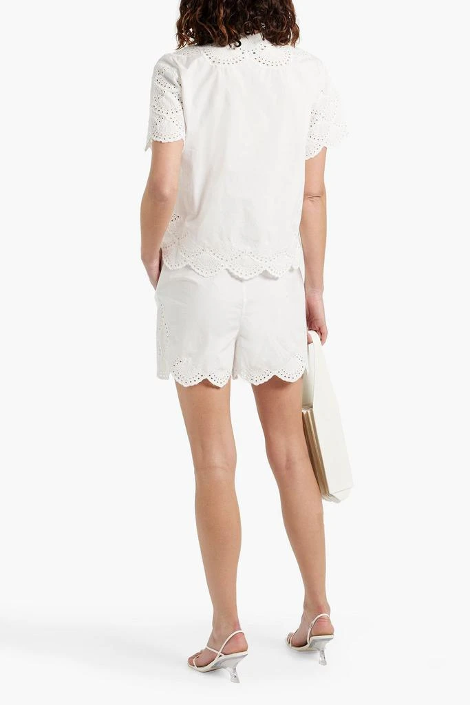 Loulou Studio Aurora broderie anglaise cotton shorts 3