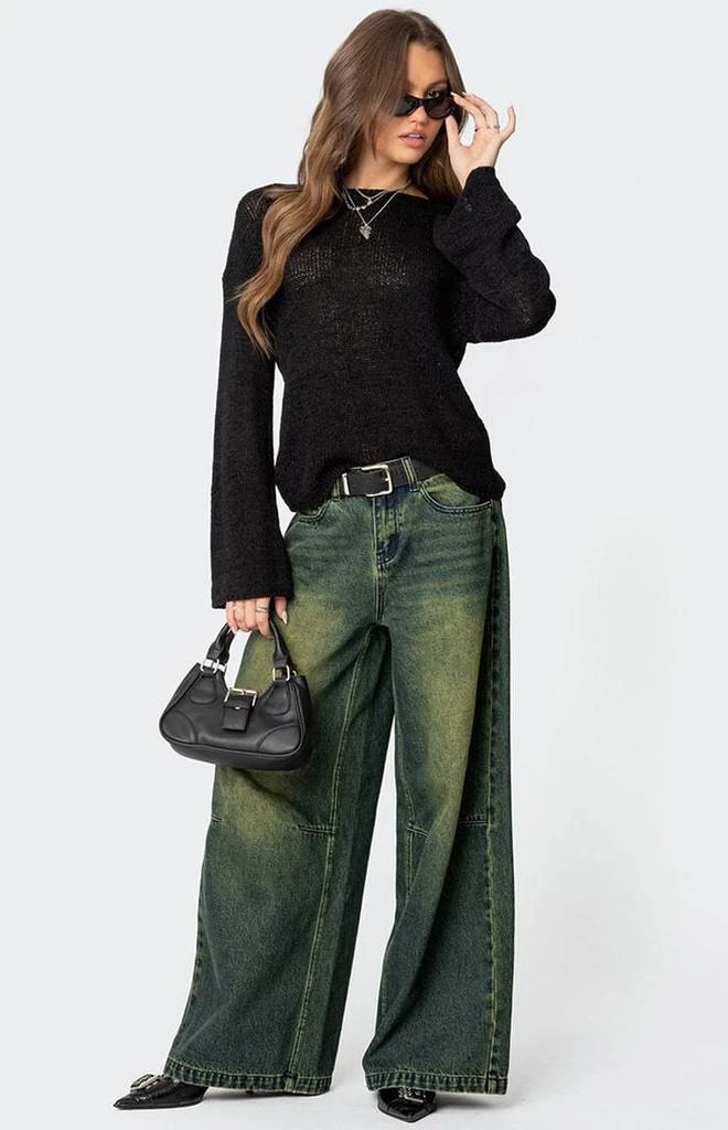 Edikted Shawn Washed Low Rise Jeans 1