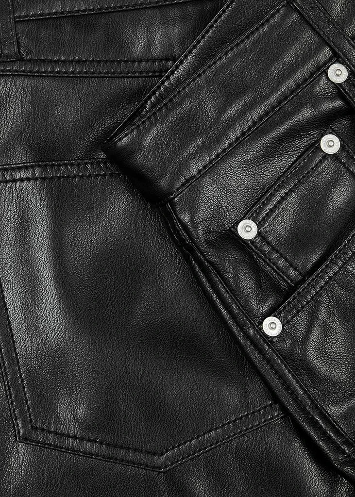 Nanushka Vinni black faux leather trousers 5