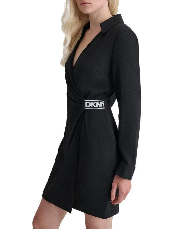 DKNY Surplice Neckline Faux Wrap Mini Dress 3