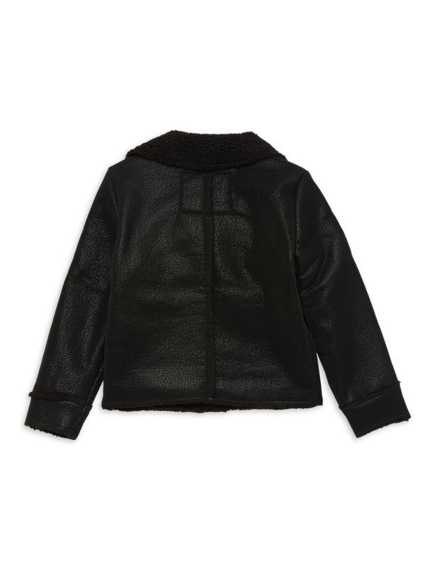 Urban Republic Girl's Faux Fur Lined Faux Leather Jacket