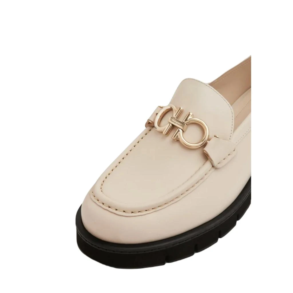 Salvatore Ferragamo Ferragamo Rolo Lug Women's Loafers Off-White 2