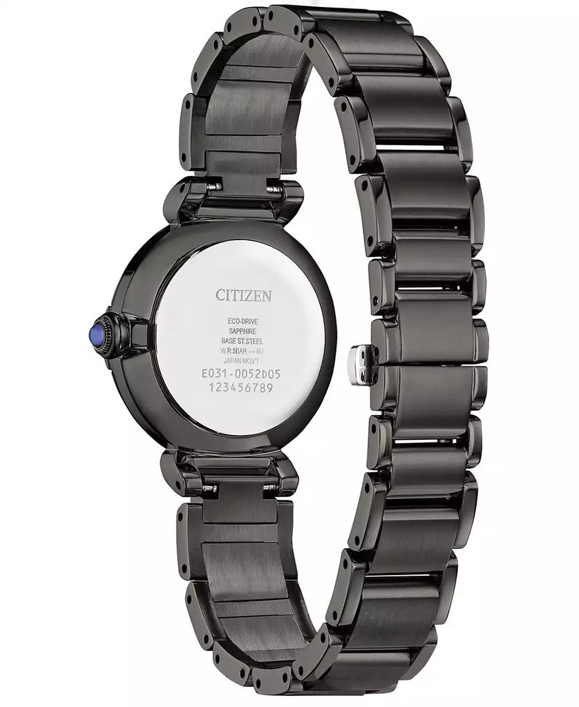 Citizen Eco-Drive Women's L Mae Diamond Accent Gray-Tone Stainless Steel Bracelet Watch 30mm 3