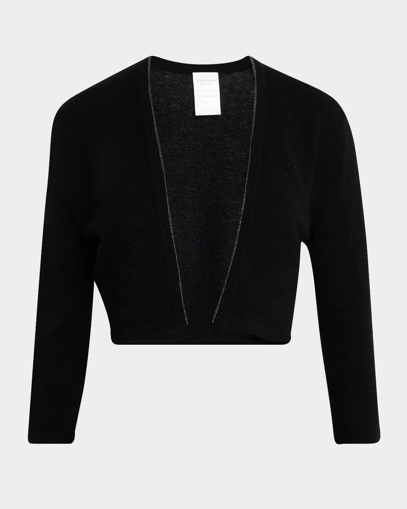 Neiman Marcus Cashmere Chain-Trim Shrug 1