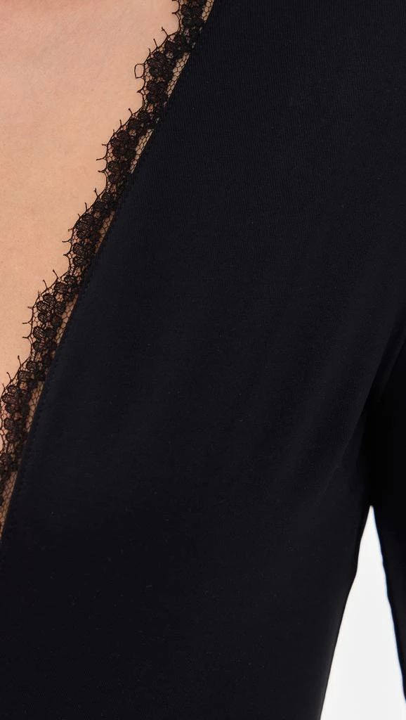 Fleur du Mal Margo Lace Long Sleeve Thong Bodysuit 5