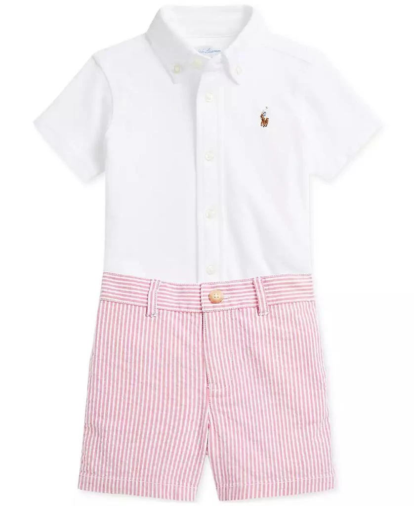 Ralph Lauren Baby Boys Oxford Shirt & Seersucker Shorts Set 1