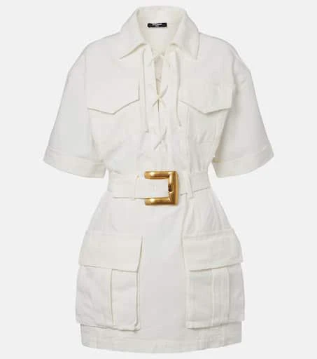 Balmain Cotton canvas shirt dress 1