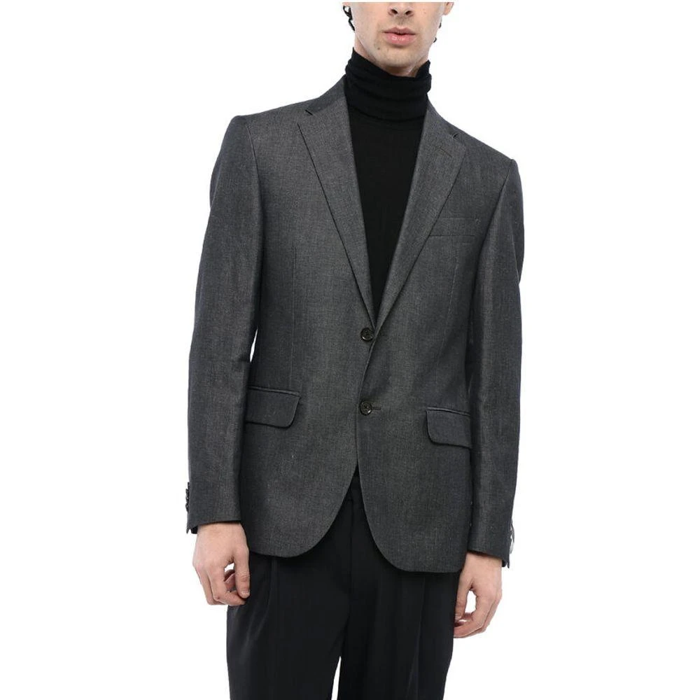 Corneliani CC COLLECTION Flax Blend Half-lined Men's Blazer 1