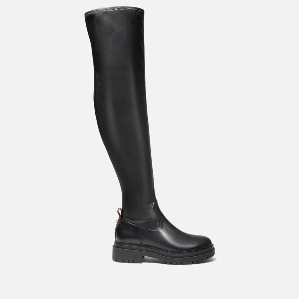 Michael Kors MICHAEL MICHAEL KORS WOMEN'S CYRUS LEATHER KNEE-HIGH BOOTS 1