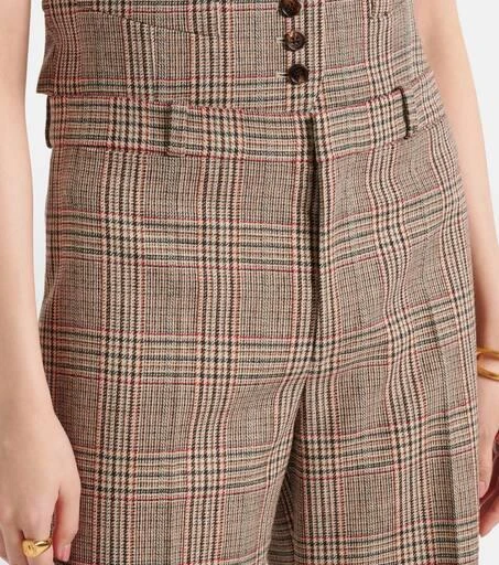 Chloé Prince of Wales check wide-leg pants 4