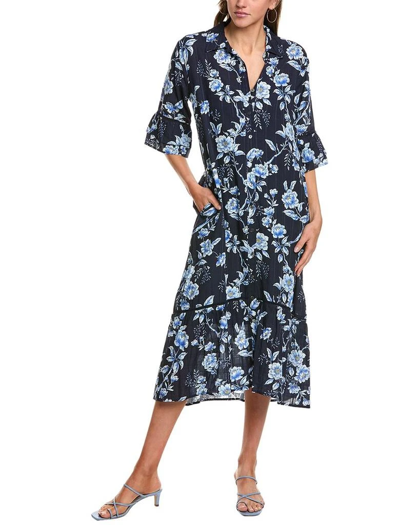 Johnny Was Magnolia Hi Low Linen-Blend Maxi Dress 1