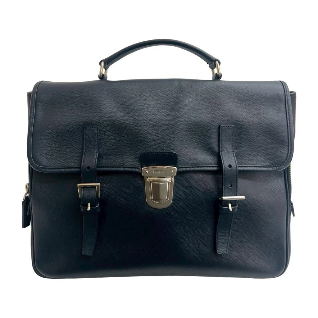 Prada Leather Briefcase Handbag (Pre-Owned)