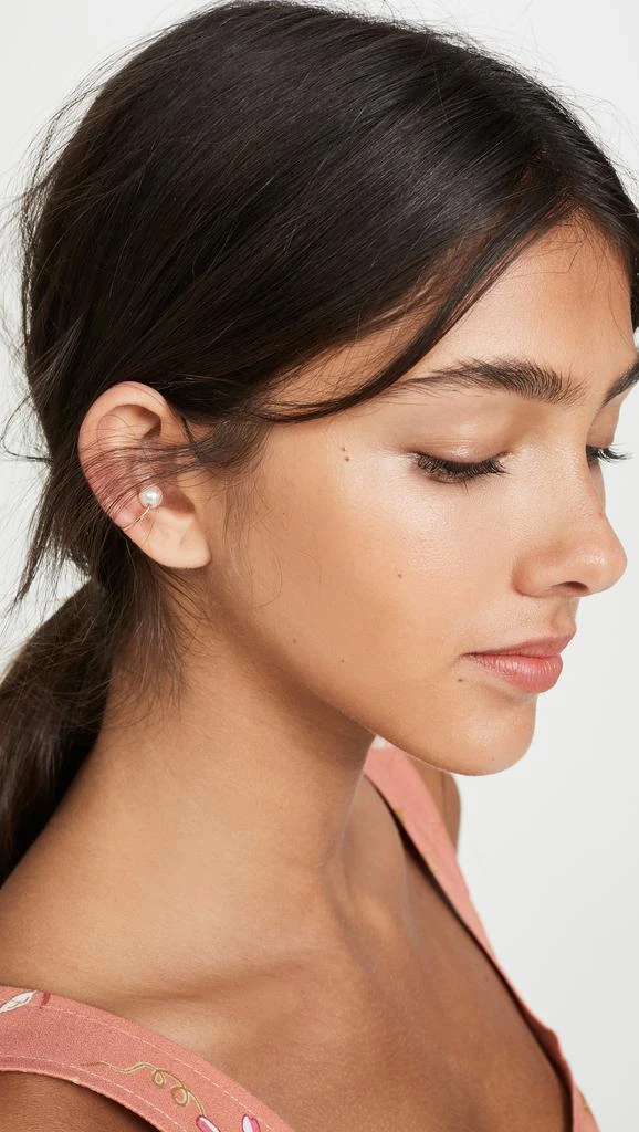 Zoe Chicco 14k Gold Freshwater Cultured Pearl Ear Cuff 2