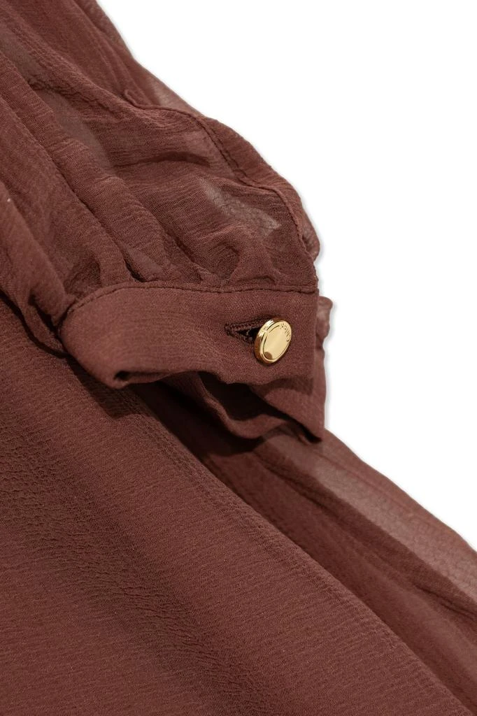 Chloé Chloé Kids Long Sleeved Frilled Overlay Dress 4