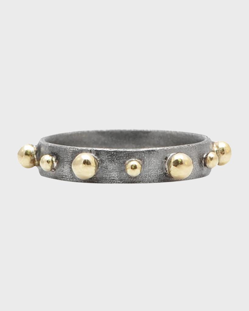Armenta Old World Granulated Stack Band Ring