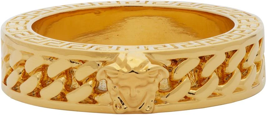 Versace Gold Chain Band Ring 1