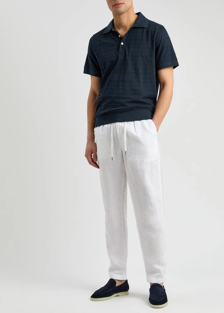 Oliver Spencer Glendale striped cotton-blend polo shirt 4