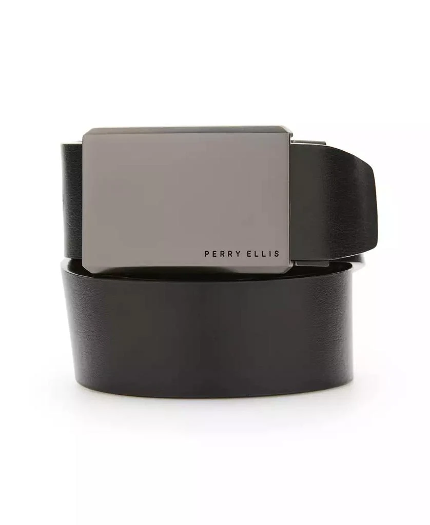 Perry Ellis Men's Plaque Reversible Belt 2