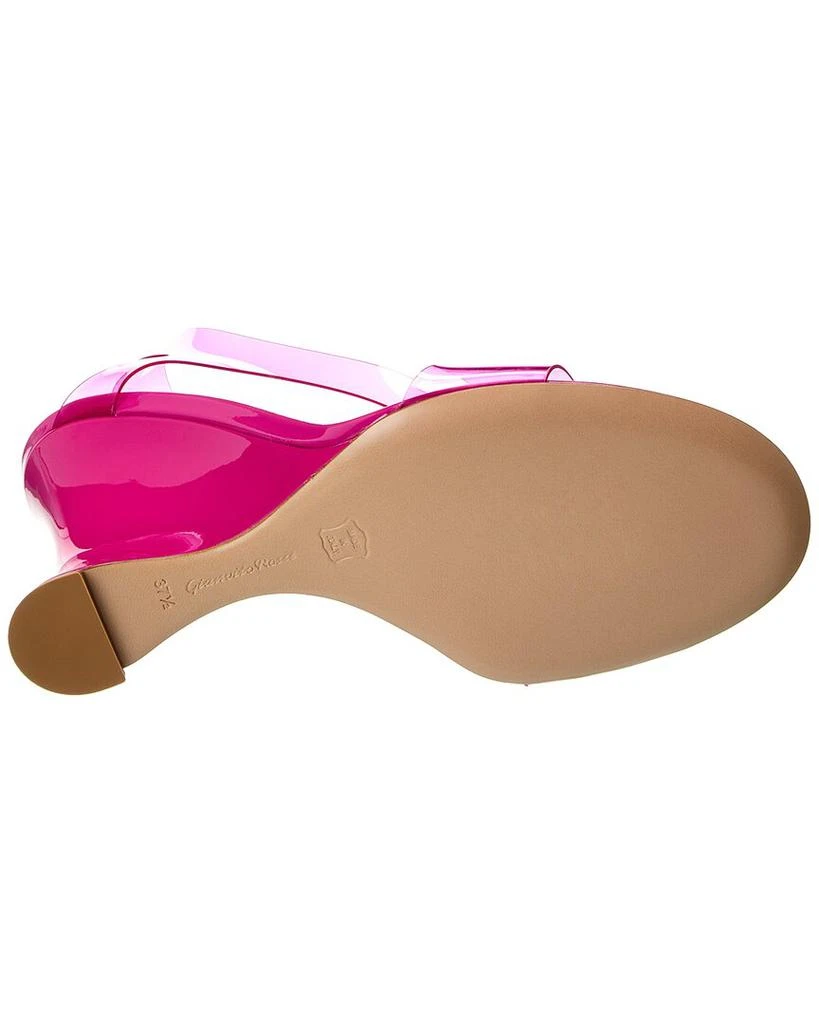 Gianvito Rossi 95 Vinyl & Patent Wedge Sandal 4