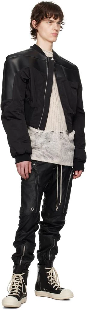 Rick Owens Black Hollywood Goat Leather Sneakers 5