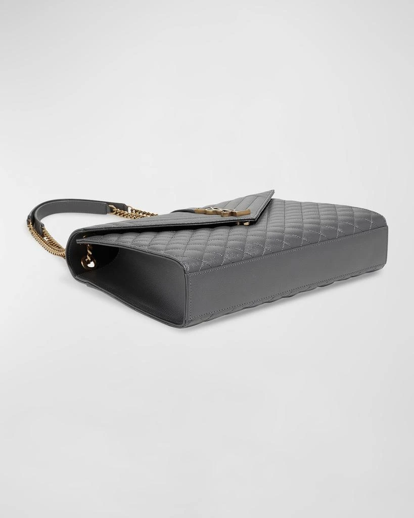 Yves Saint Laurent Envelope Triquilt Large YSL Shoulder Bag in Grained Leather 7