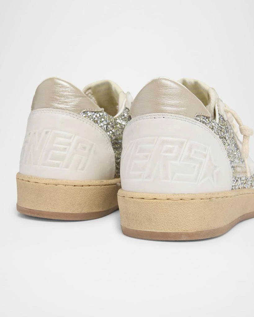 Golden Goose Ballstar Glitter Leather Low-Top Sneakers 7