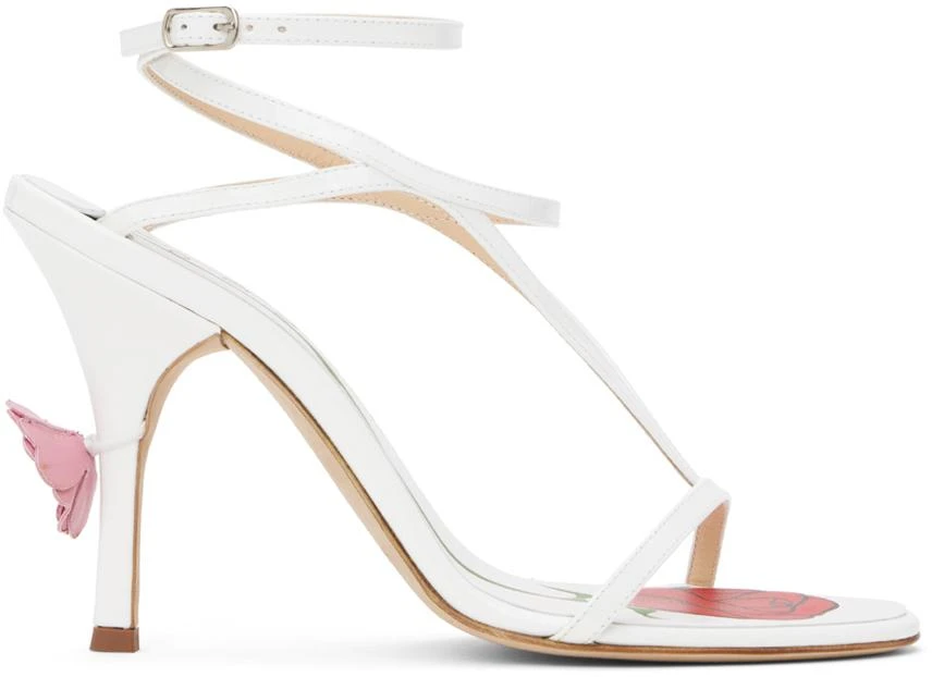 Magda Butrym White Strappy Heeled Sandals 1