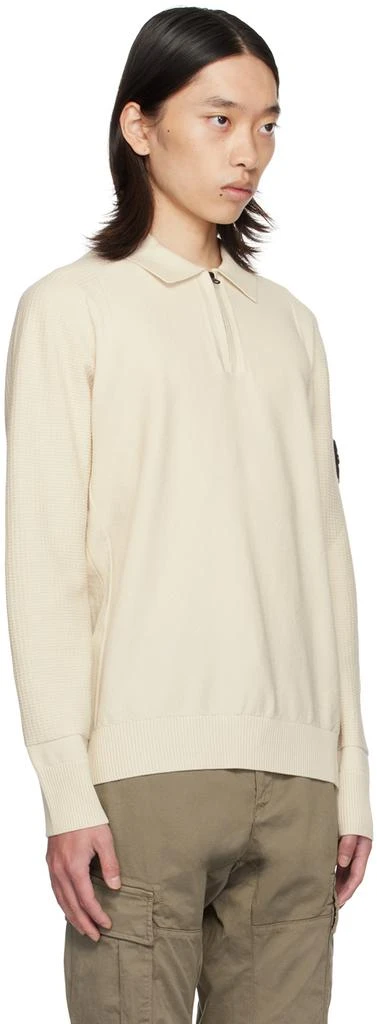 Stone Island Off-White Half-Zip Polo 2