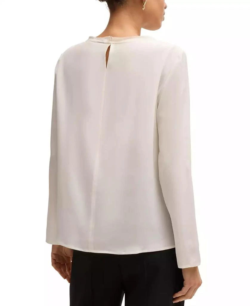 Hugo Boss Women's Pleated Front Long-Sleeved Blouse 3