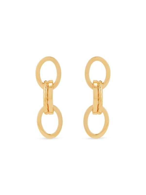 Saks Fifth Avenue 14K Yellow Gold Link Drop Earrings 2