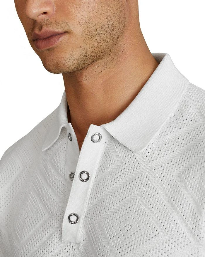 REISS Lupton Regular Fit Short Sleeve Textured Knit Polo 4