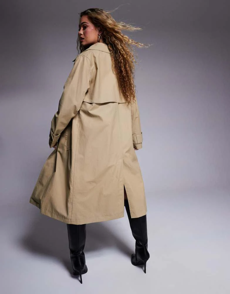River Island River Island trench coat in light beige 2