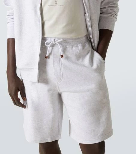 Brunello Cucinelli Cotton-blend jersey shorts 5