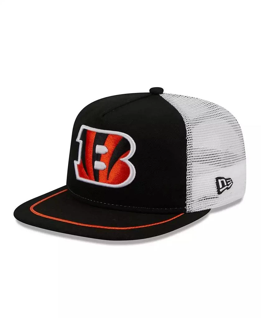 New Era Men's Black, White Cincinnati Bengals Original Classic Golfer Adjustable Hat 1