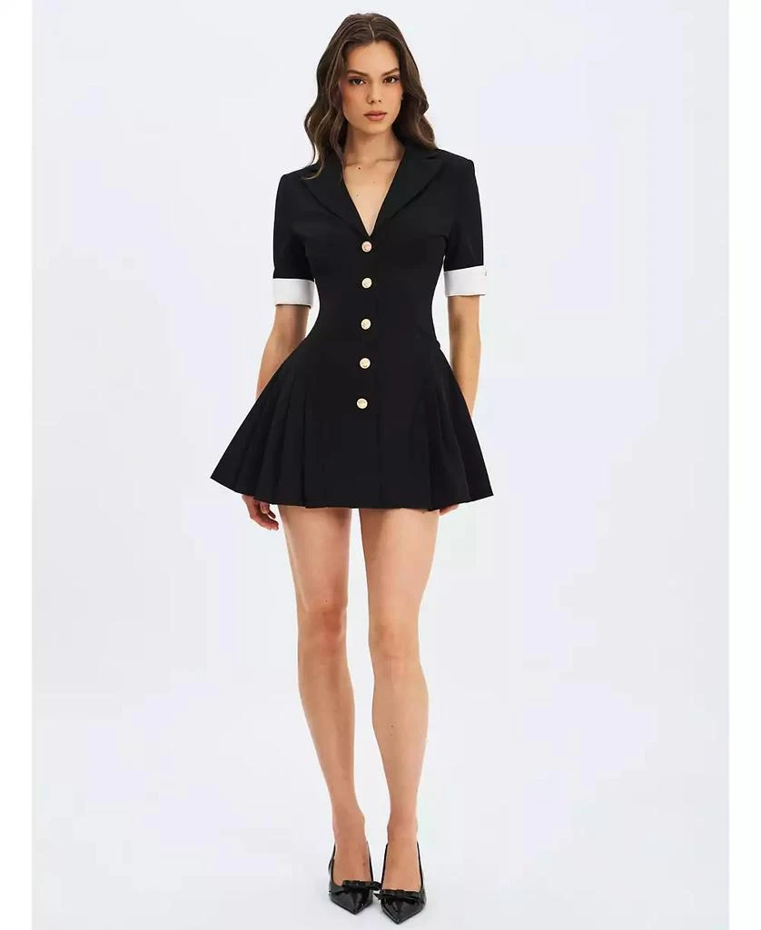 Miss Circle Women's Ilitha Black Woven Crepe Pleated A-Line Mini Dress -  Dresses & Skirts - Compare Prices from 7+ Stores - Free Shipping -  BeyondStyle
