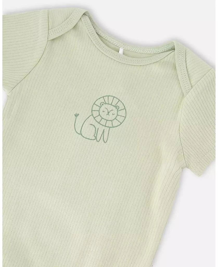 Deux par Deux Baby Boys Evolutive Jersey Onesie Sage Green 3