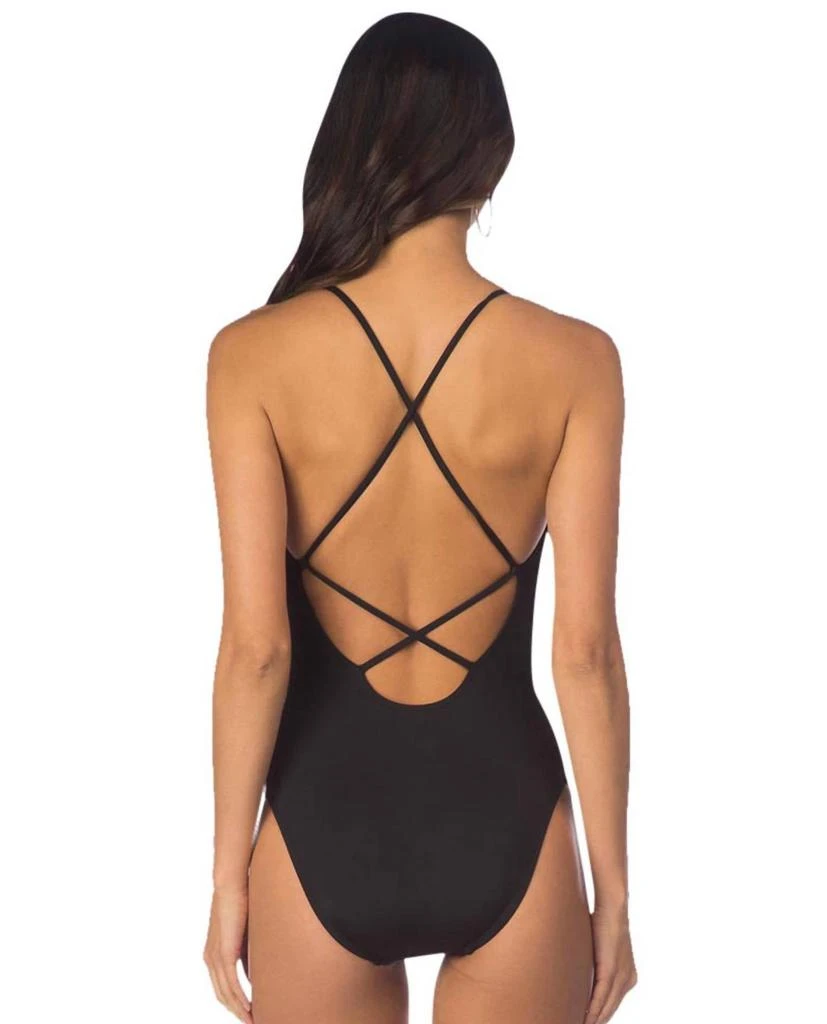 Kenneth Cole Weave Cross Back One Piece Swimsuit 2