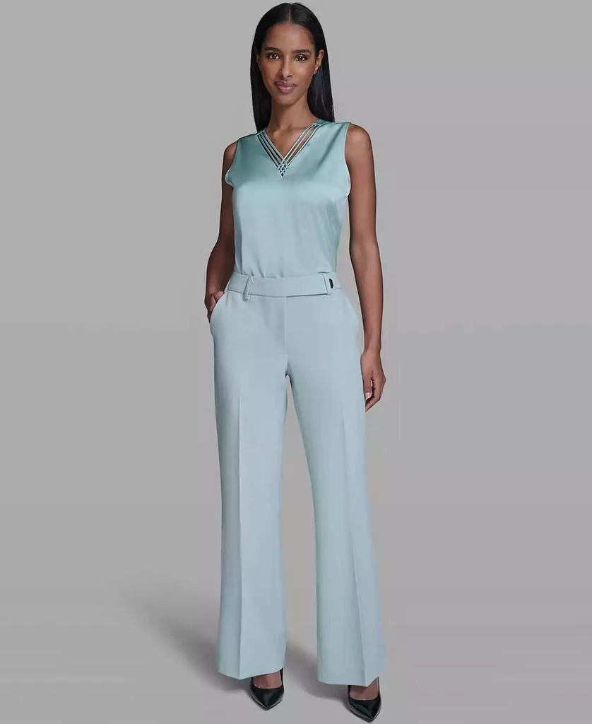 Karl Lagerfeld Paris Women
s Mid-Rise Wide Leg Pants 2