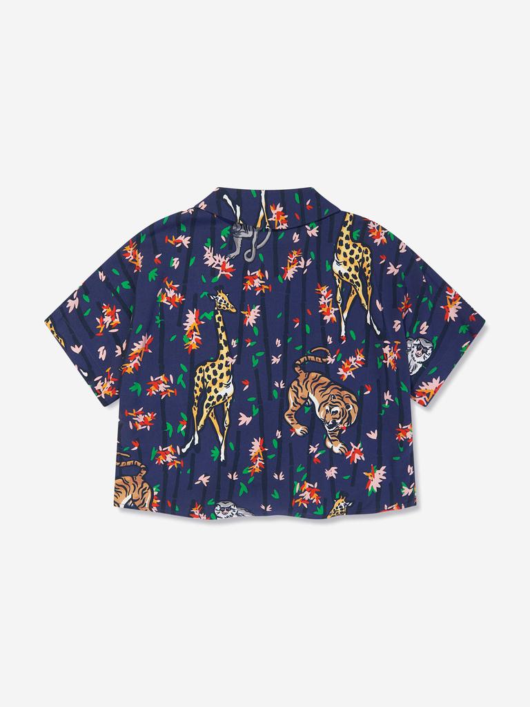 Kenzo KENZO Girls Short Sleeve Shirt in Blue