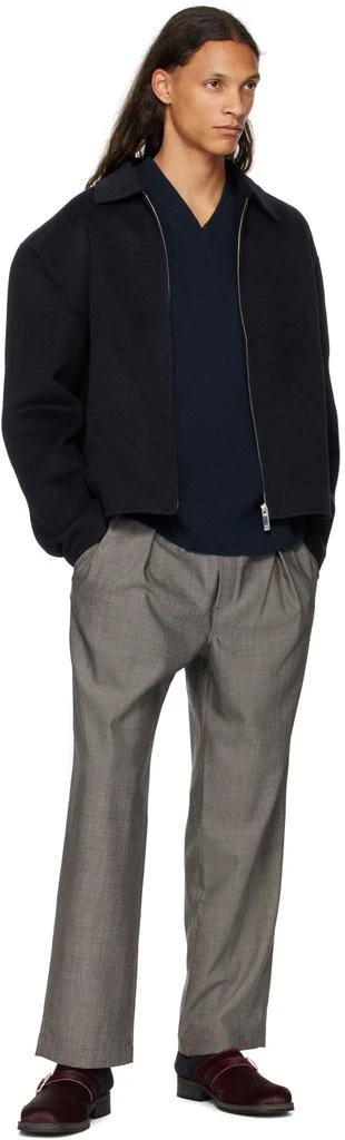 Róhe Navy Double-Faced Wool Jacket 4