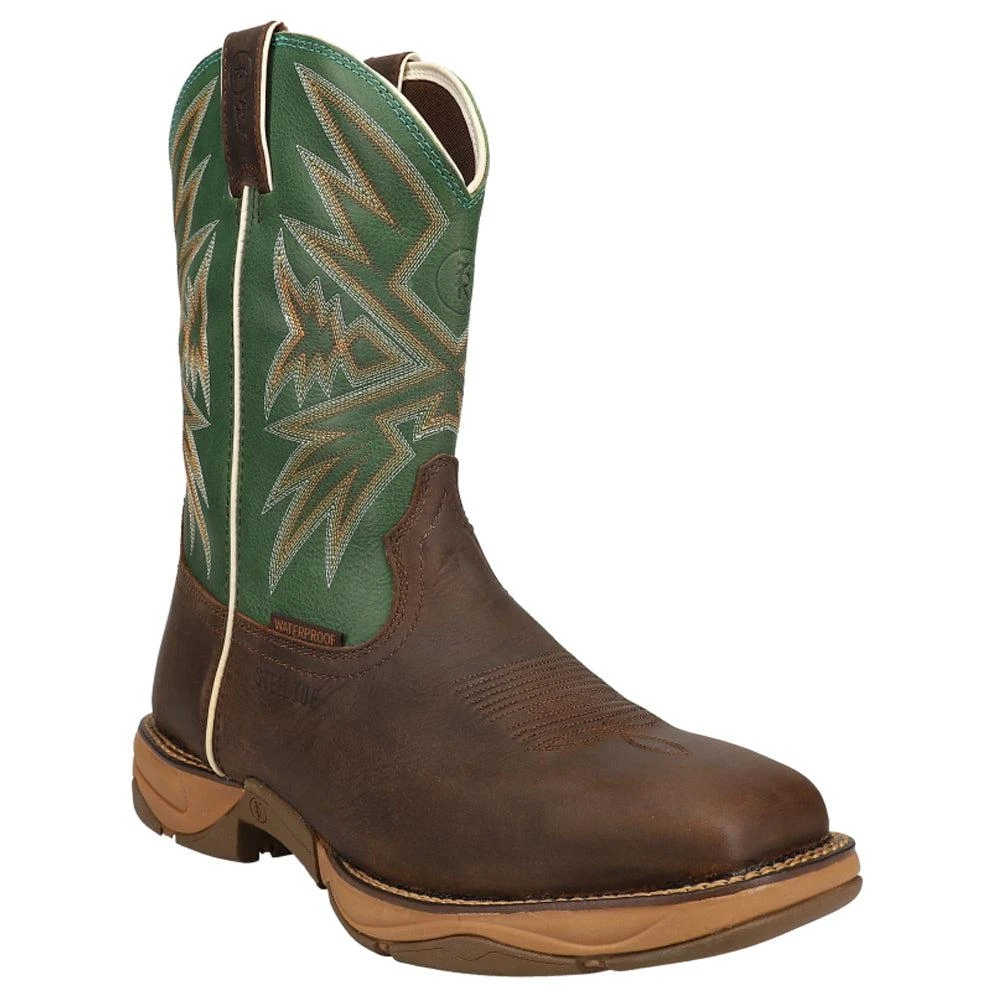 Tony Lama Bartlett Amber 11 inch Electrical Hazard Steel Toe Work Boots 2