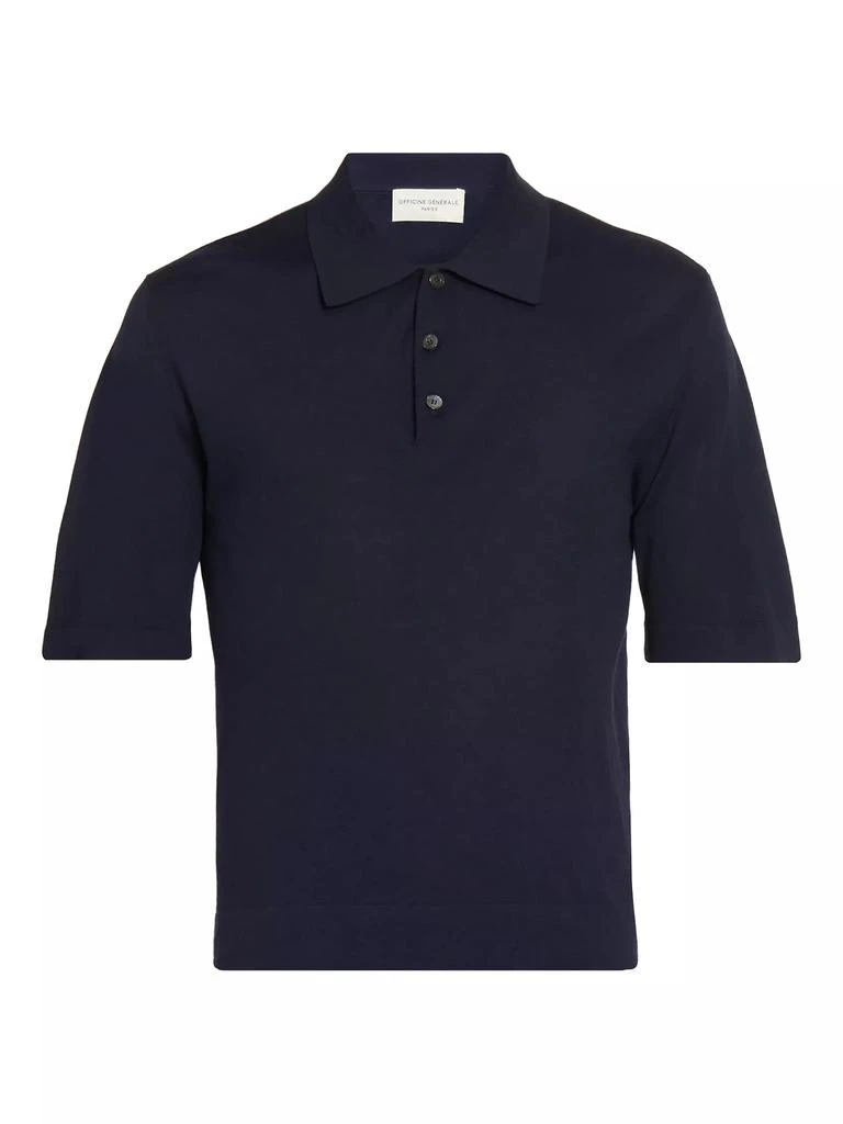 Officine Générale Brutus Short-Sleeve Polo Shirt 1