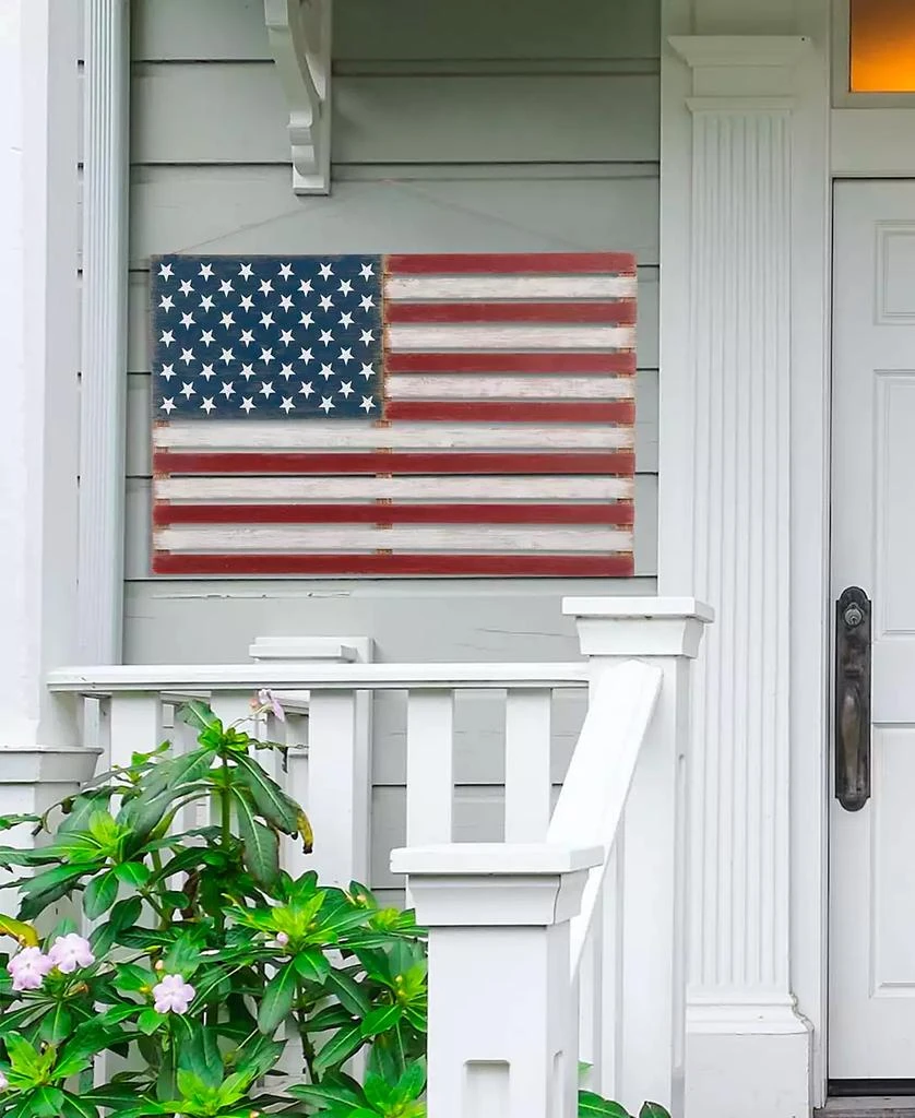 Glitzhome 41.93"L Wooden Patriotic National Flag Wall Decor 6