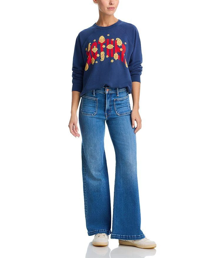 MOTHER Lil Roller High Rise Patch Pocket Wide Leg Jeans in Piece By Piece 2